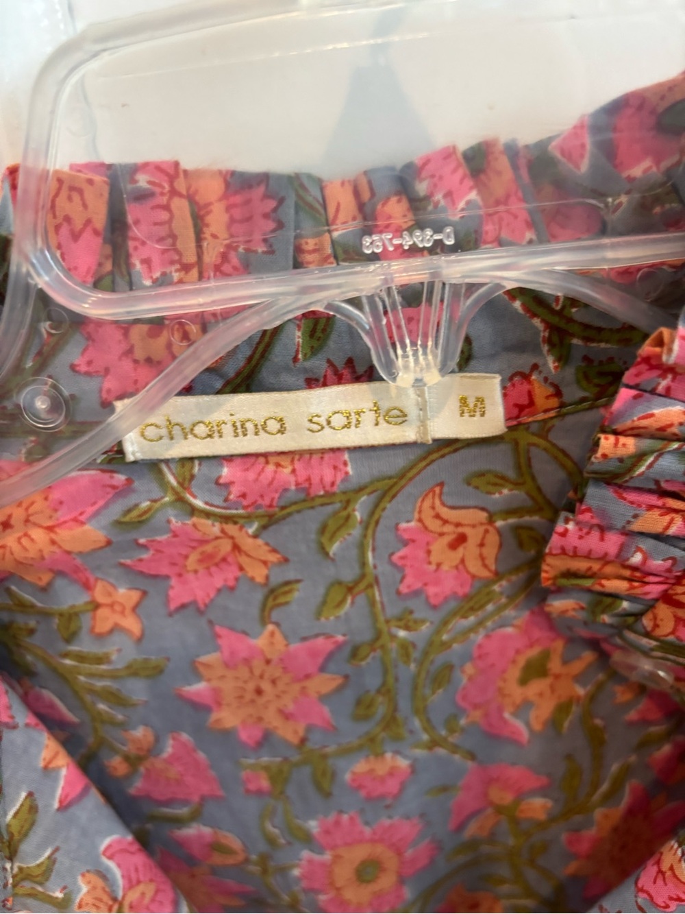 CHARINA SARTE Botanic Blouse Top Size M NWOT - Picture 5 of 5